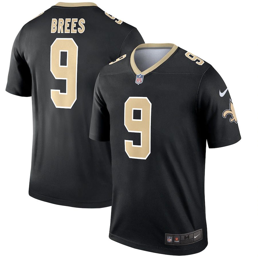 Men New Orleans Saints #9 Drew Brees Nike Black Legend NFL Jersey->new orleans saints->NFL Jersey